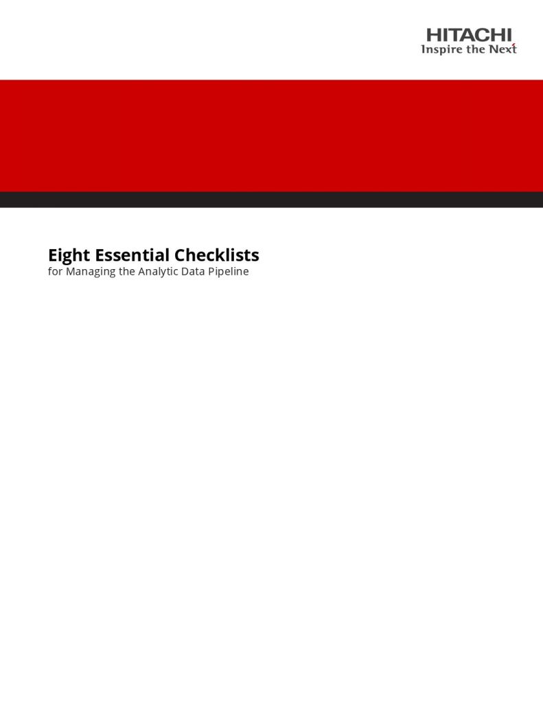 Eight Essential Checklists for Managing the Analytic Data Pipeline