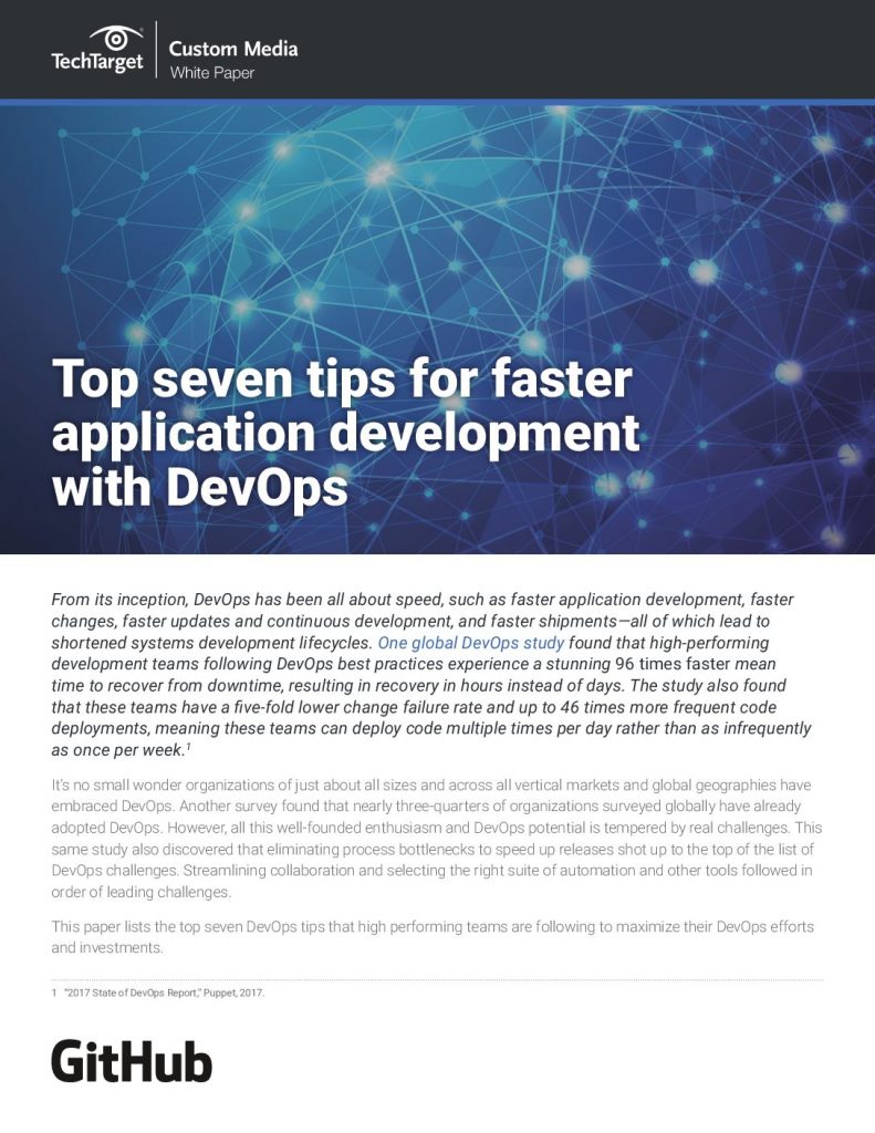Top Seven Tips for Faster Application Development with DevOps