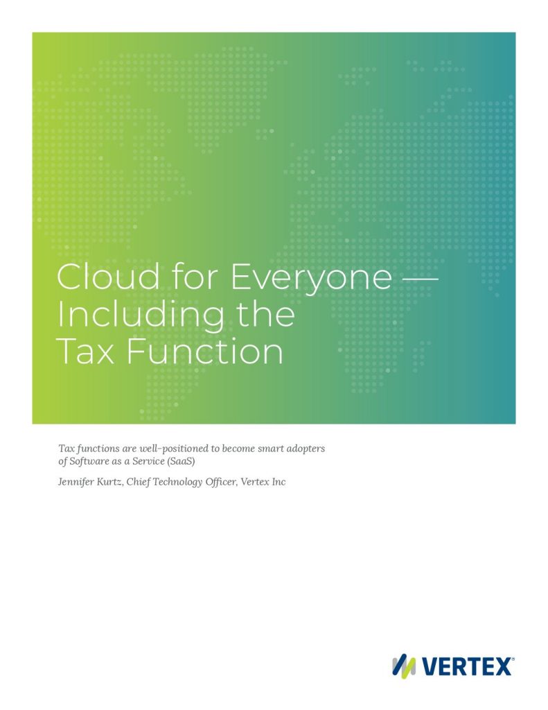 Cloud for Everyone — Including the Tax Function