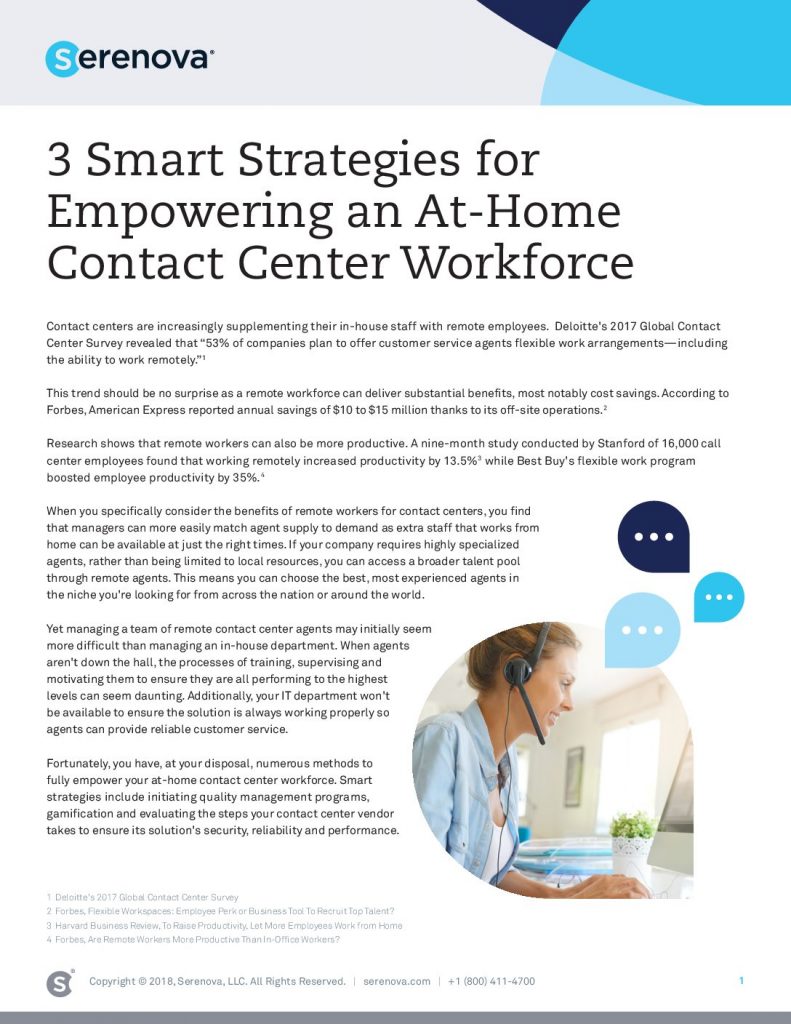 3 Smart Strategies for Empowering an At-Home Contact Center Workforce