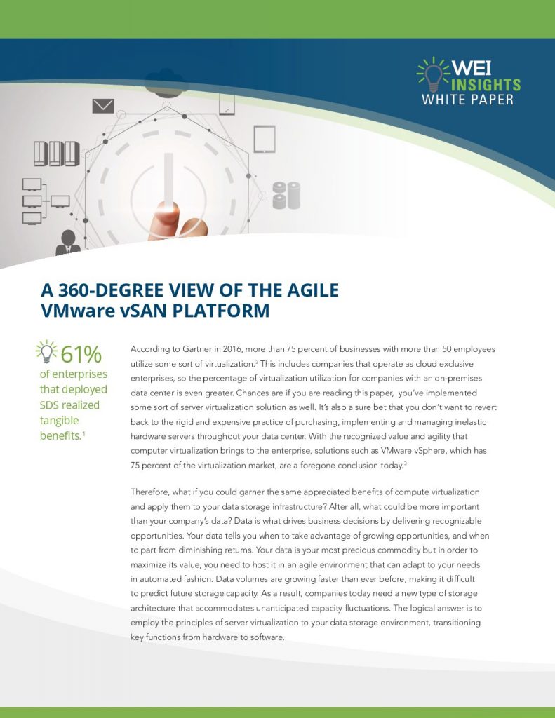 A 360-Degree View of the Agile VMware vSAN Platform