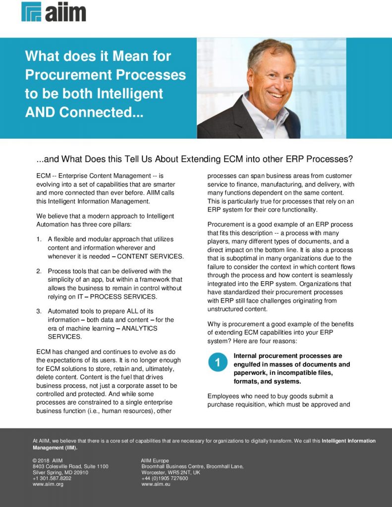 What does it Mean for Procurement Processes to be both Intelligent AND Connected