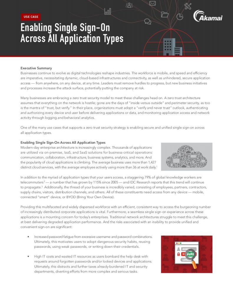 Enabling Single Sign-On Across All Application Types