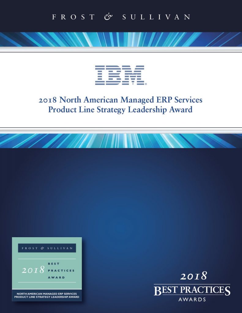 Frost & Sullivan North American Managed ERP Services Product Line Strategy Leadership Award – IBM
