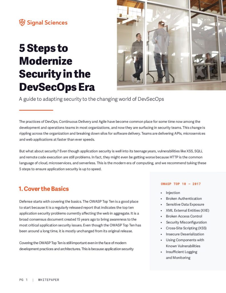 Top 5 AppSec Defense Needs in the Modern Era