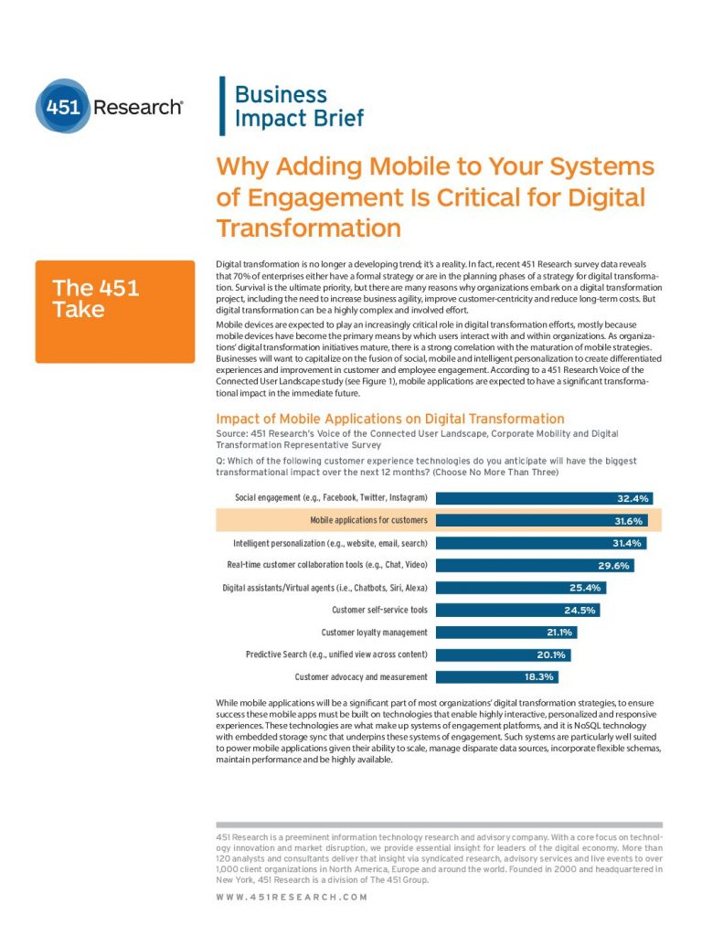 Why Adding Mobile to Your Systems of Engagement Is Critical for Digital Transformation