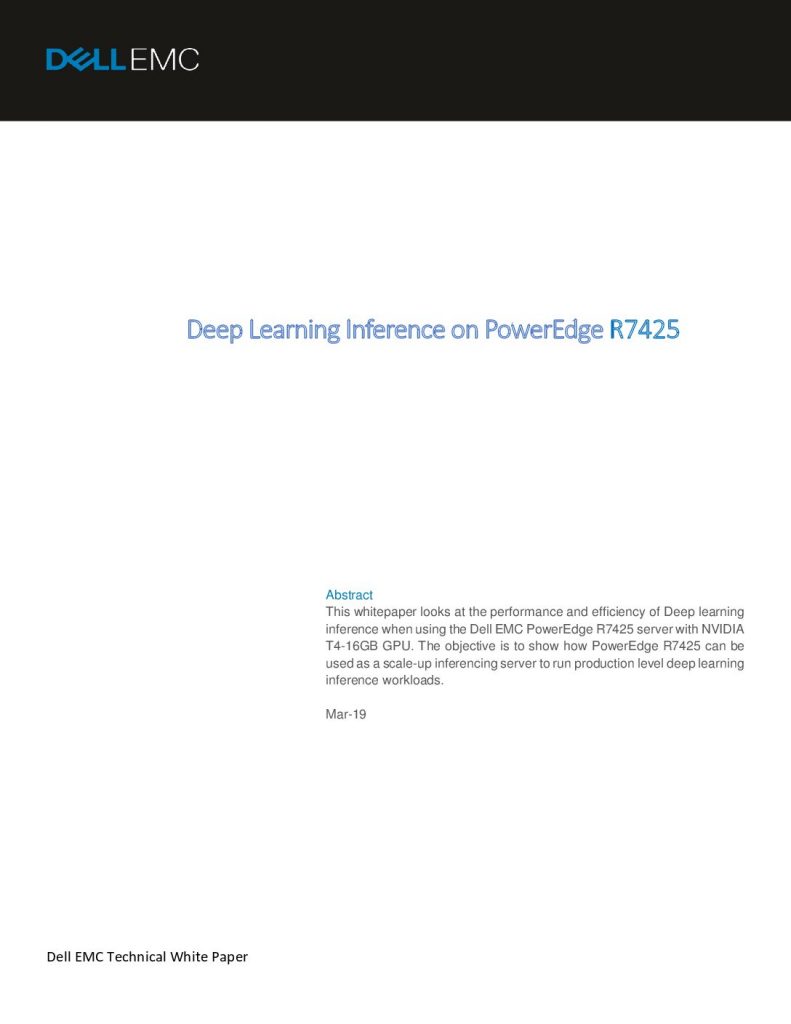 Deep Learning Inference on PowerEdge R7425