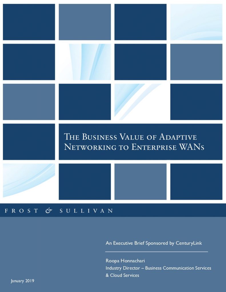 Frost  and  Sullivan: The Business Value of Adaptive Networking to Enterprise WANs