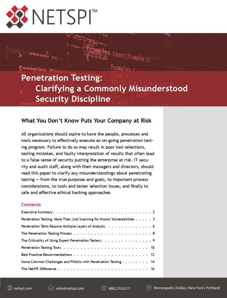 Penetration Testing: Clarifying a Commonly Misunderstood Security Discipline