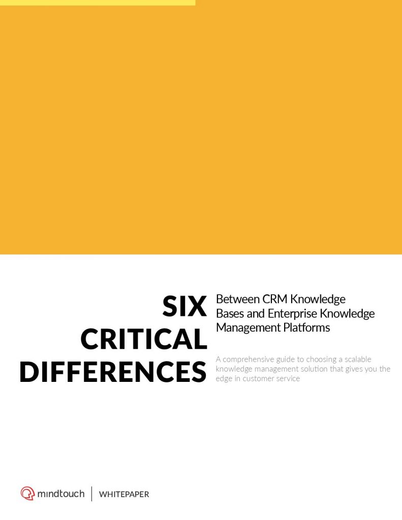 Six Critical Differences Between CRM Knowledge Bases and Enterprise Knowledge Management Platforms