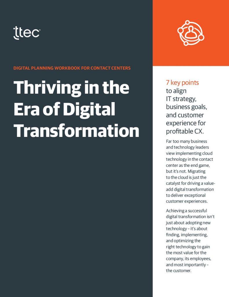 The Ultimate CX  and  Digital Transformation Workbook for Contact Centers