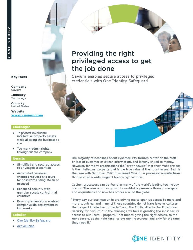 Casestudy Cavium enables secure access