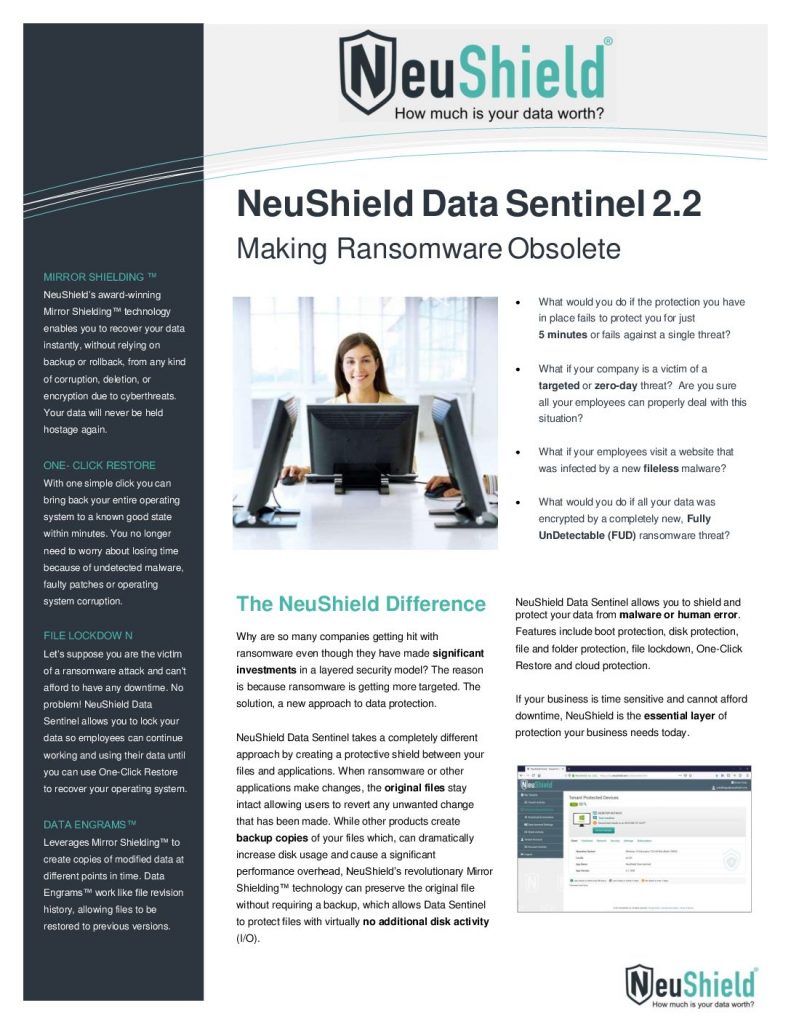 NeuShield Data Sentinel 2.2
