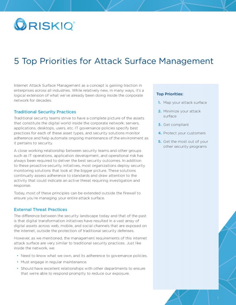 5 Top Priorities for Attack Surface Management