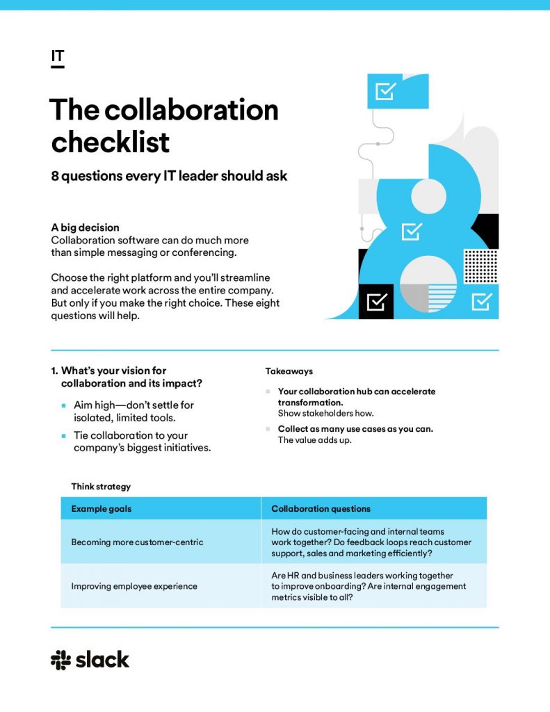 The collaboration checklist