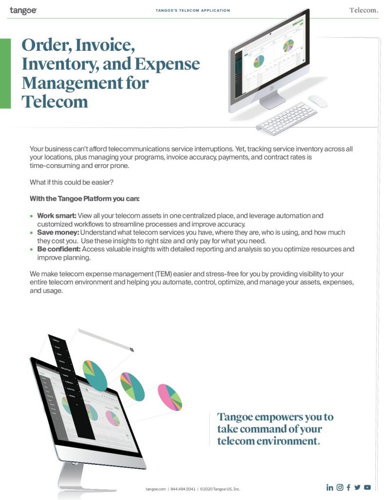 Order, Invoice, Inventory, and Expense Management for Telecom