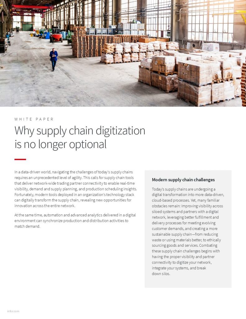 Why supply chain digitization is no longer optional