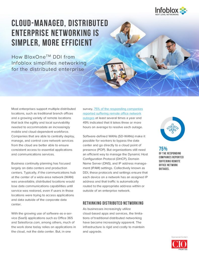 Cloud-Managed, Distributed Enterprise Networking Is Simpler, More Efficient