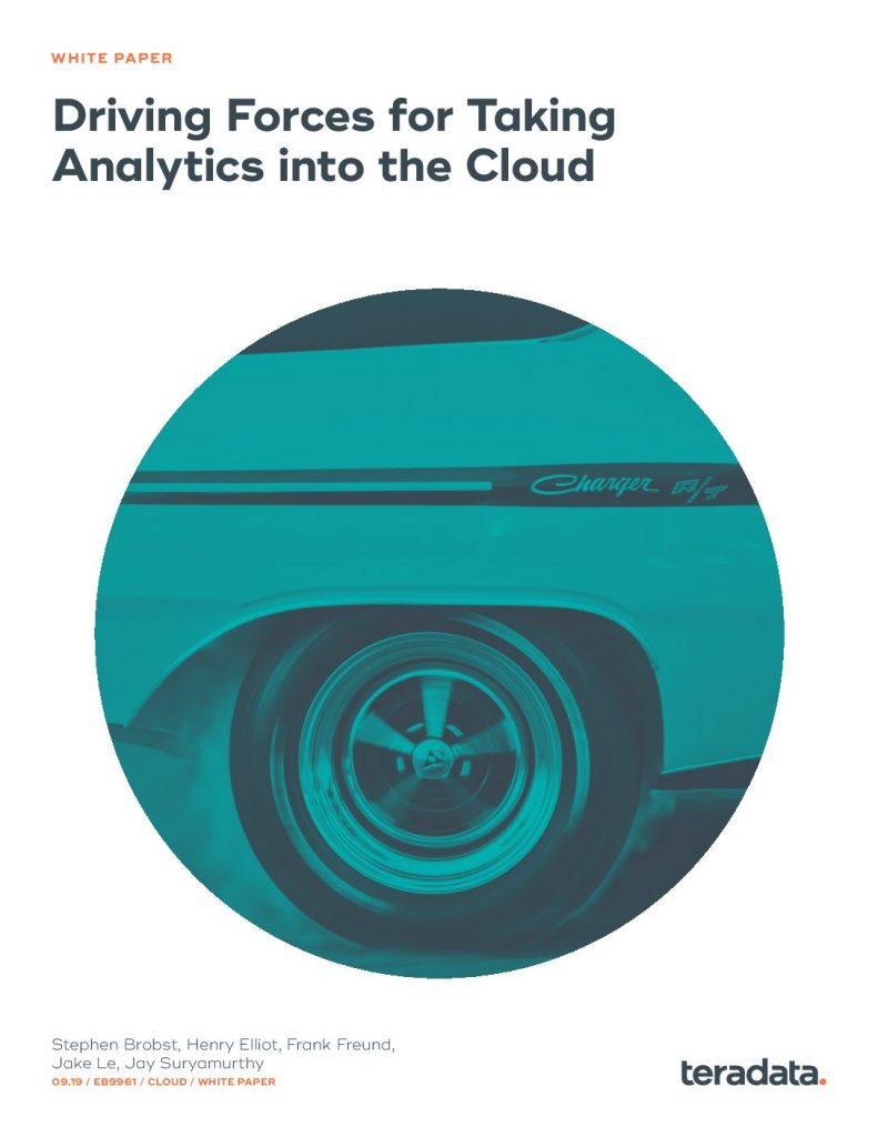 Driving Forces For Taking Analytics into the Cloud