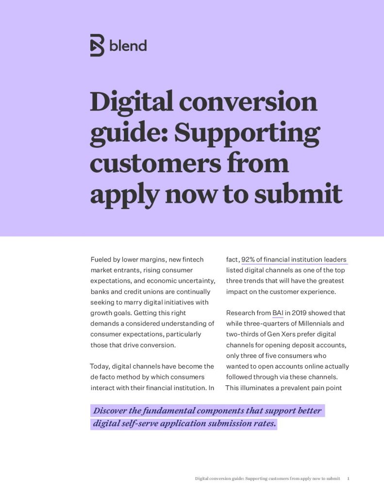 Digital conversion guide: Supporting customers from apply now to submit