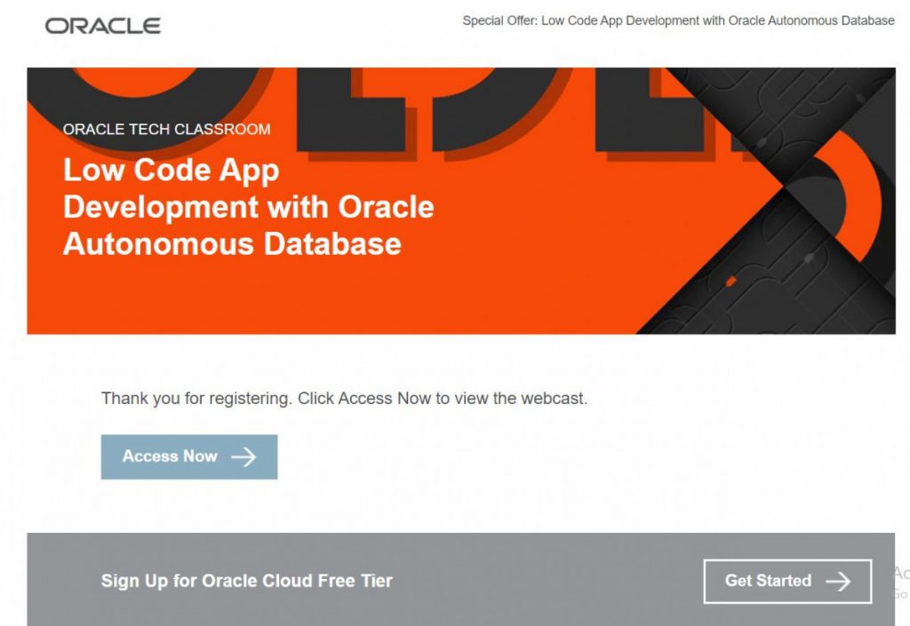Low Code App Development with Oracle Autonomous Database | DemandTalk