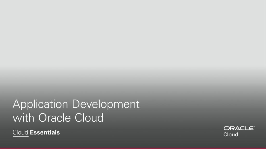 Application Development with Oracle Cloud Ebook