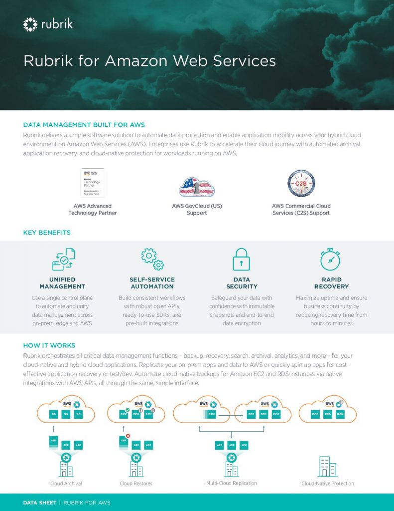 Data Management Built for Amazon Web Services