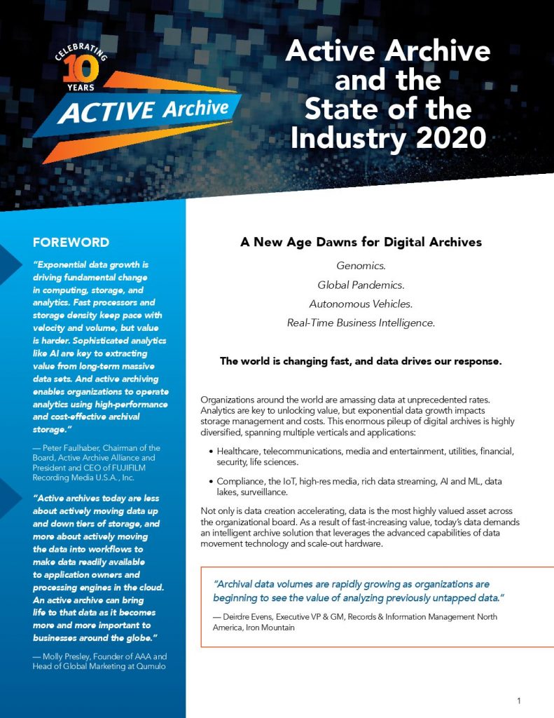 Active Archive and the State of the Industry 2020