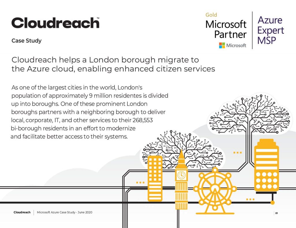 Case study: Cloudreach helps a London borough migrate to the Azure cloud, enabling enhanced citizen services