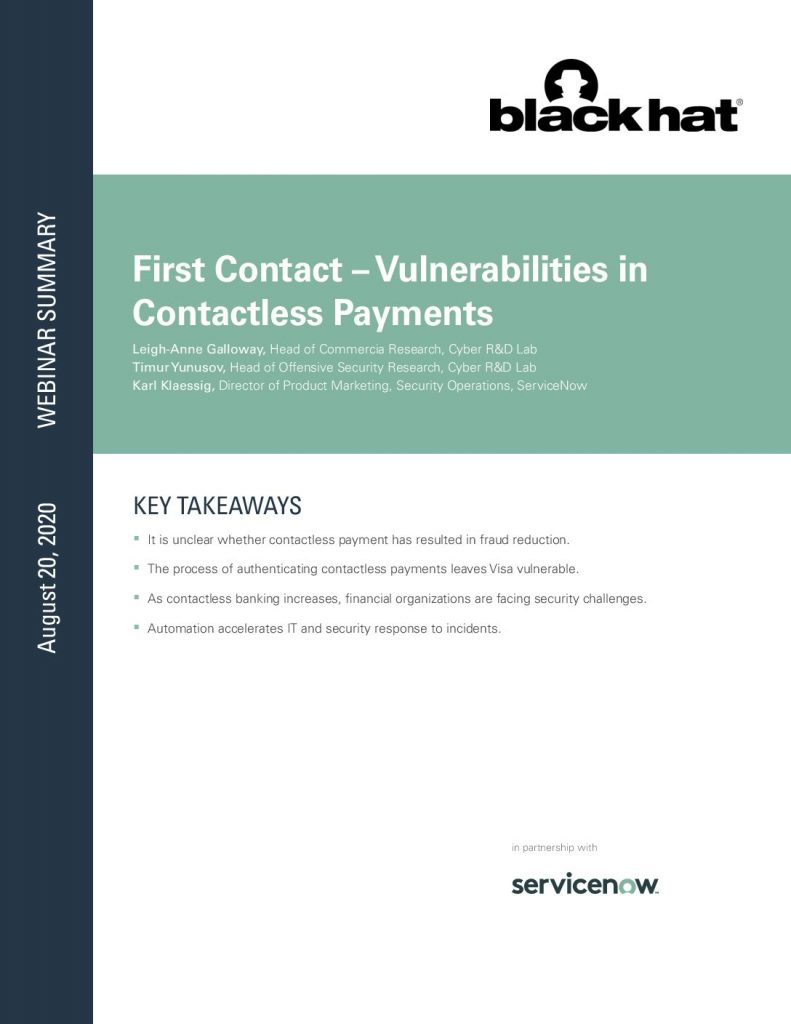 First Contact – Vulnerabilities In Contactless Payments