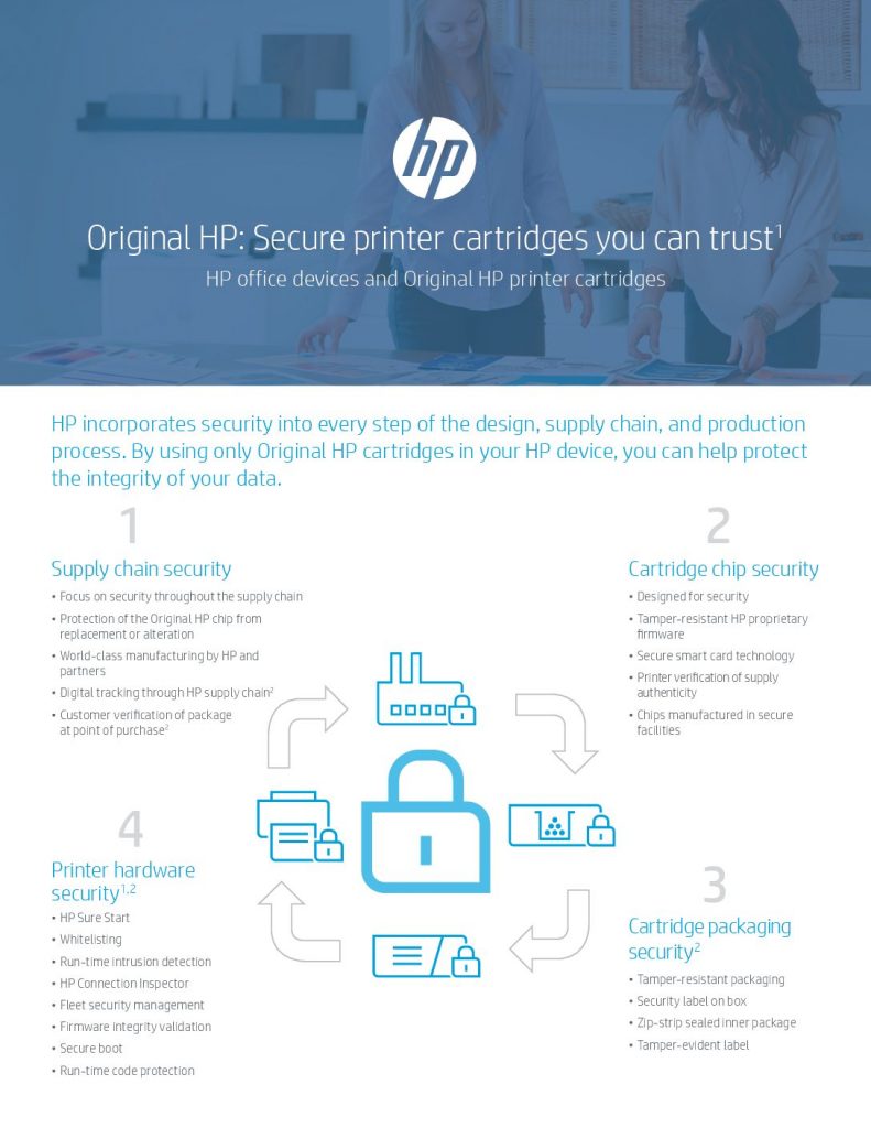 Original HP: Secure printer cartridges you can trust