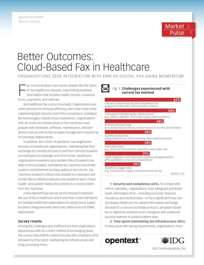 Better Outcomes: Cloud-Based Fax in Healthcare