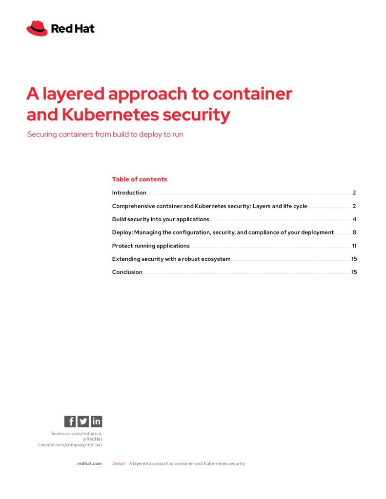 A layered approach to container and Kubernetes security