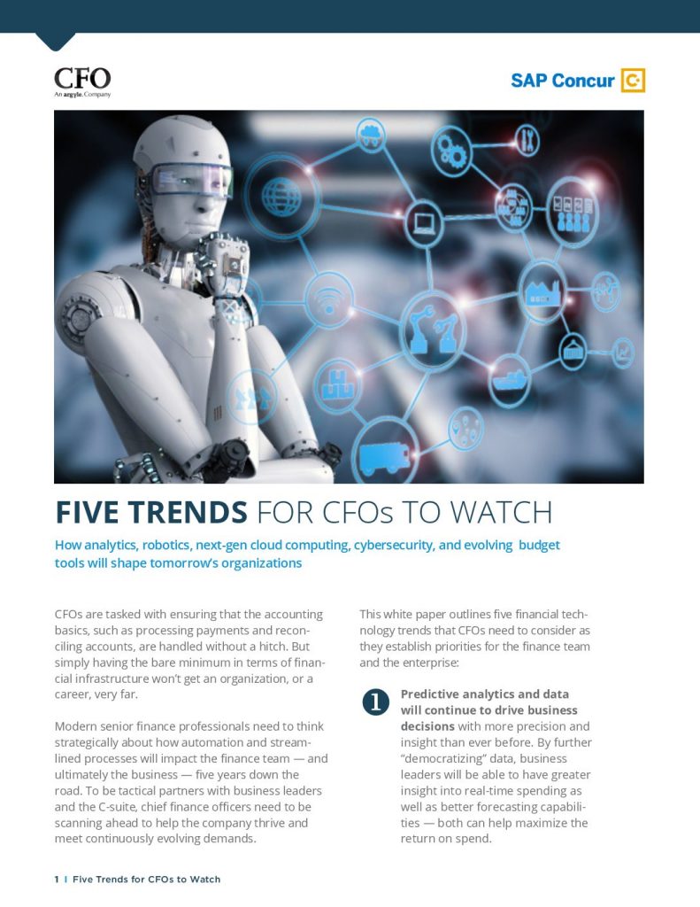 5 Trends for CFOs to Watch