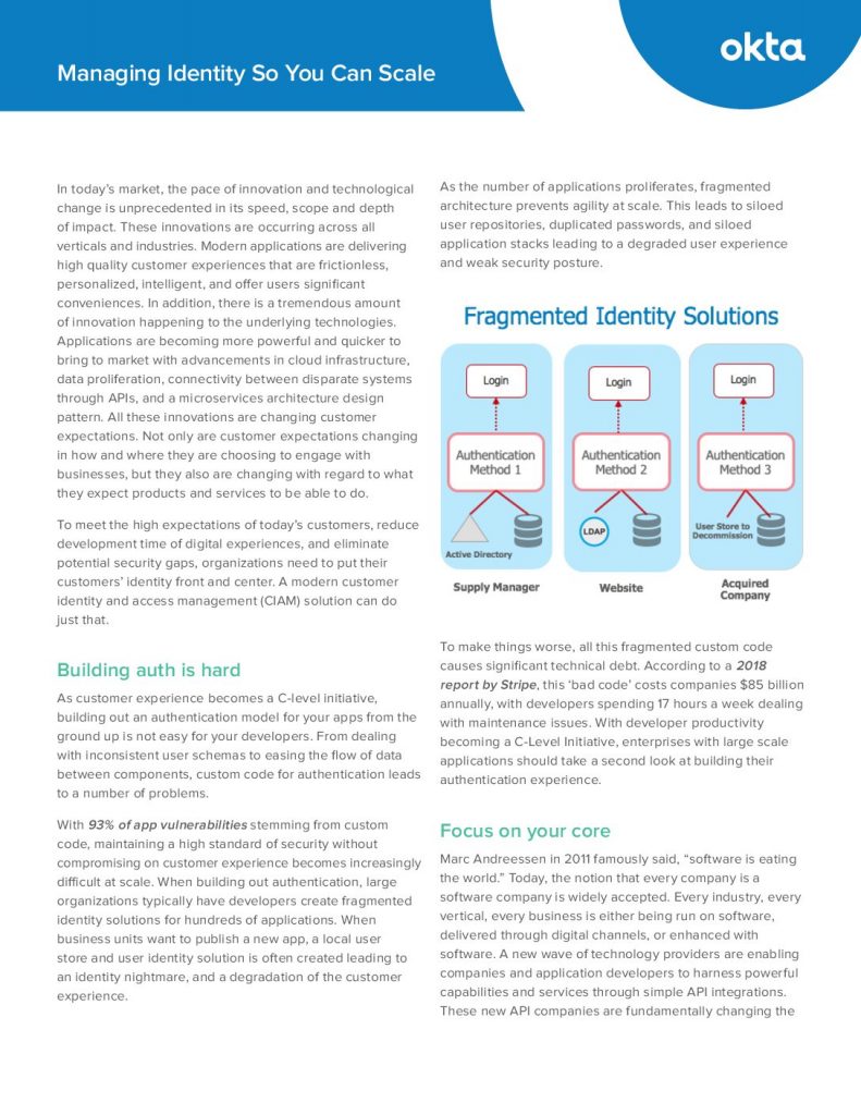 Managing Identity So You Can Scale