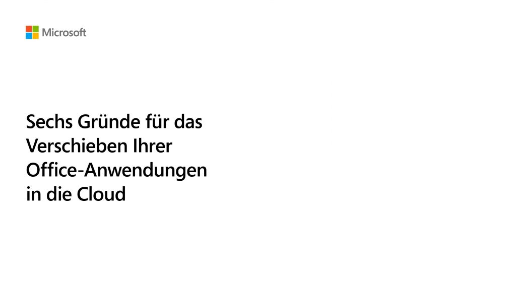 Entdecken Sie sechs Gründe für den Umstieg in die Cloud.