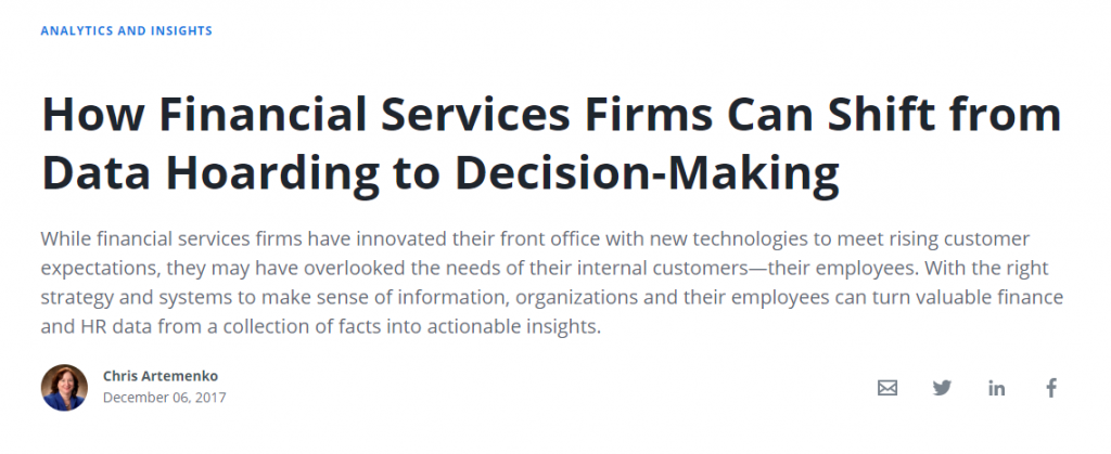 How Financial Services Firms Can Shift from Data Hoarding to Decision-Making