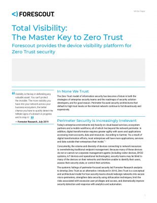 Total Visibility: The Master Key to Zero Trust Security Whitepaper ...
