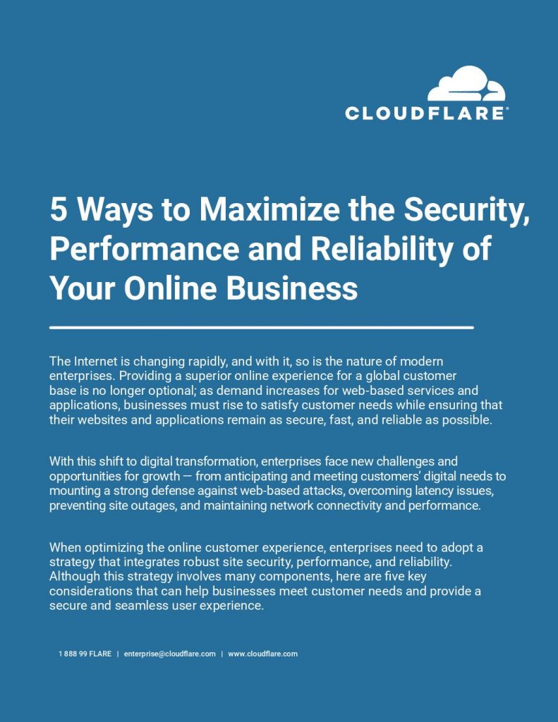 5 Ways to Maximize the Security, Performance and Reliability of Your Online Business
