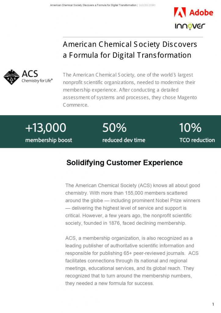 American Chemical Society Discovers a Formula for Digital Transformation