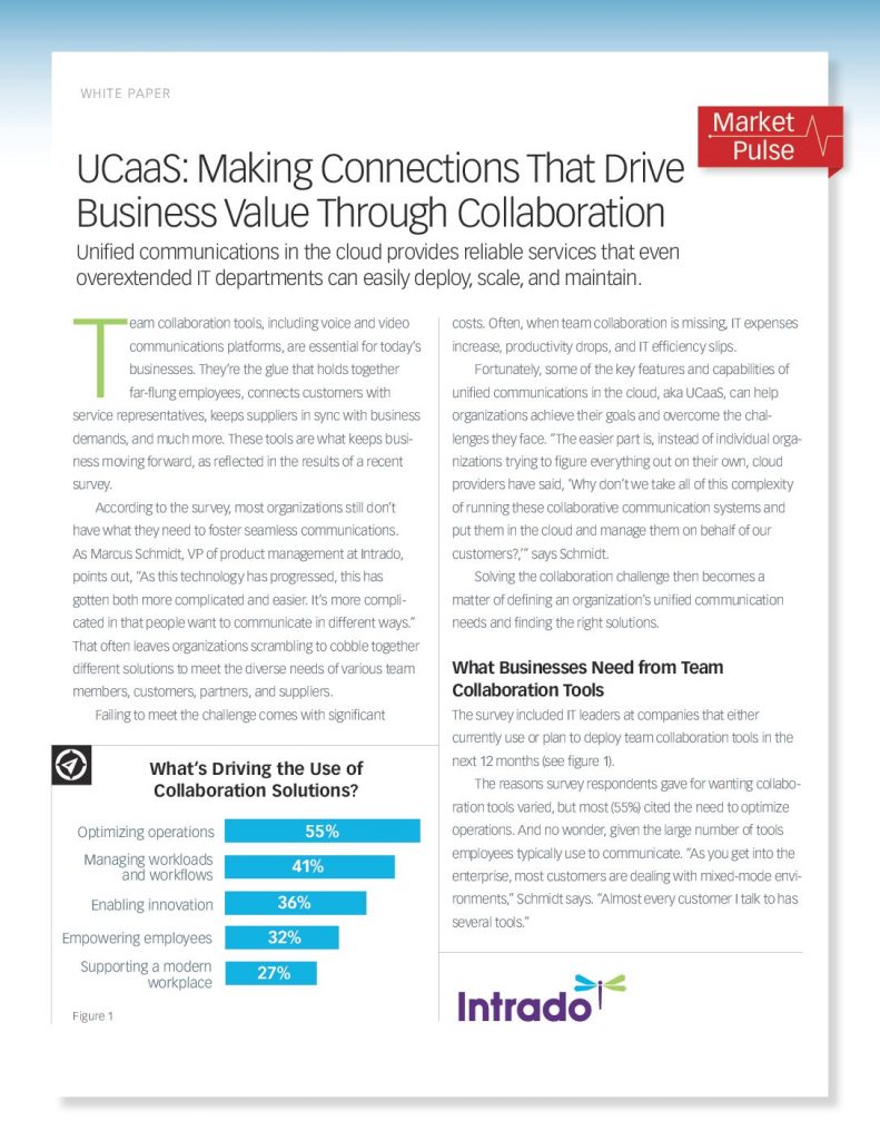 UCaaS: Making Connections That Drive Business Value Through Collaboration