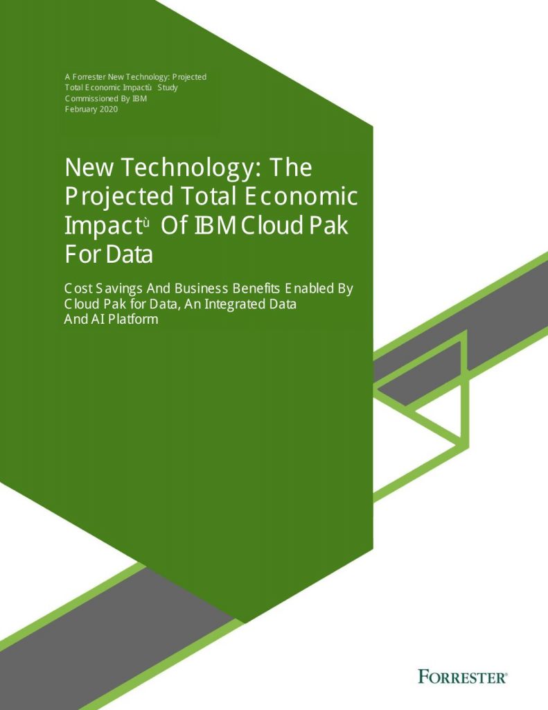 The projected TEI of IBM Cloud Pak for Data