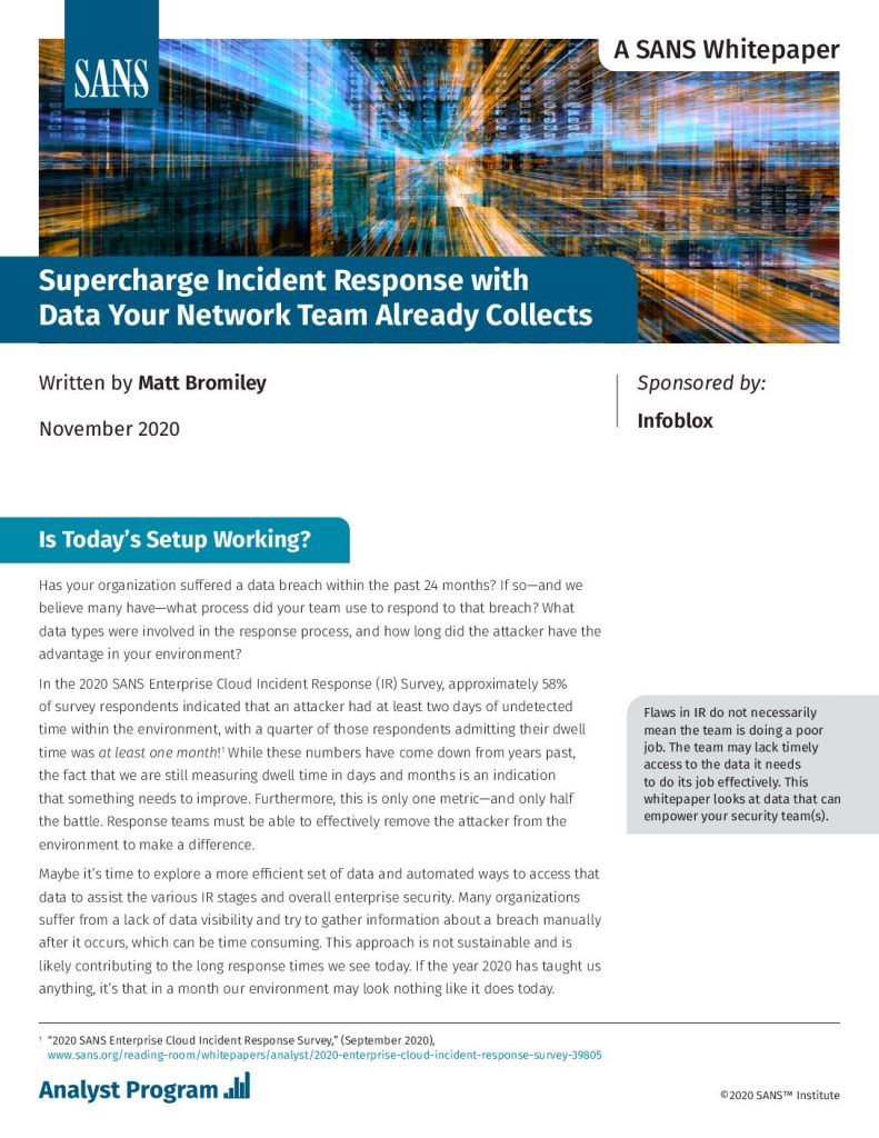 Supercharge your incident response with Data Your Network Team Already Collects