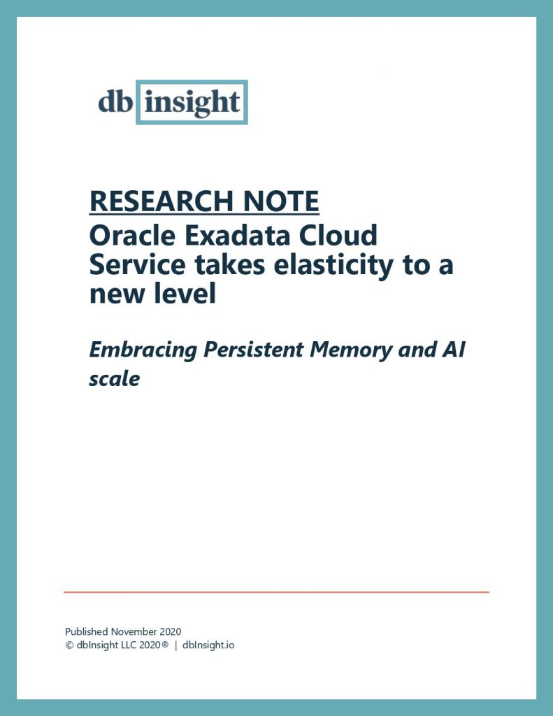 DB Insight Research: Oracle Exadata Cloud Service take elasticity to a new level