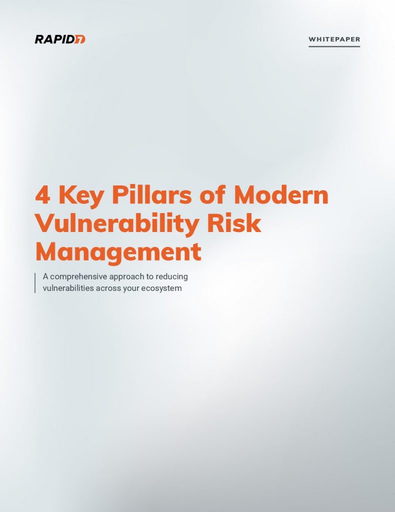 4 Key Pillars of Modern Vulnerability Risk Management