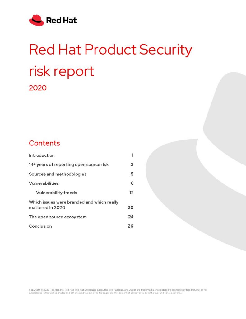 Red Hat Product Security Risk Report