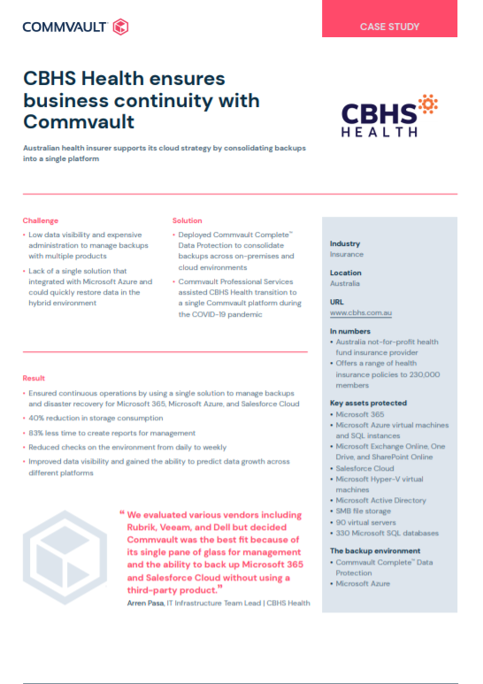 CBHS Health Case Study