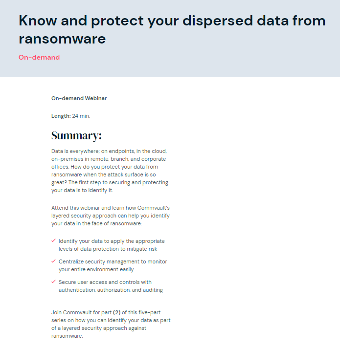 Ransomware recovery files – 2 of 5: Know and protect your dispersed data from ransomware