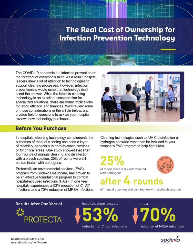 The Real Cost of Ownership for Infection Prevention Technology