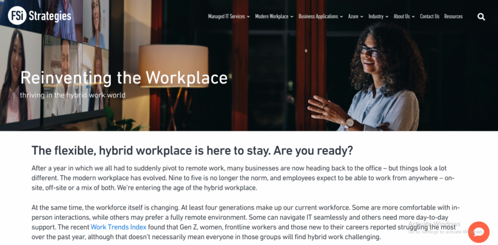 Reinventing the Workplace – thriving in the Hybrid Work World